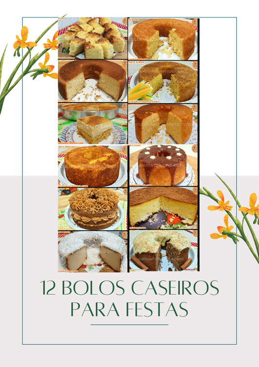 12 Bolos Caseiros para Festas Típicas Apostila Fácil